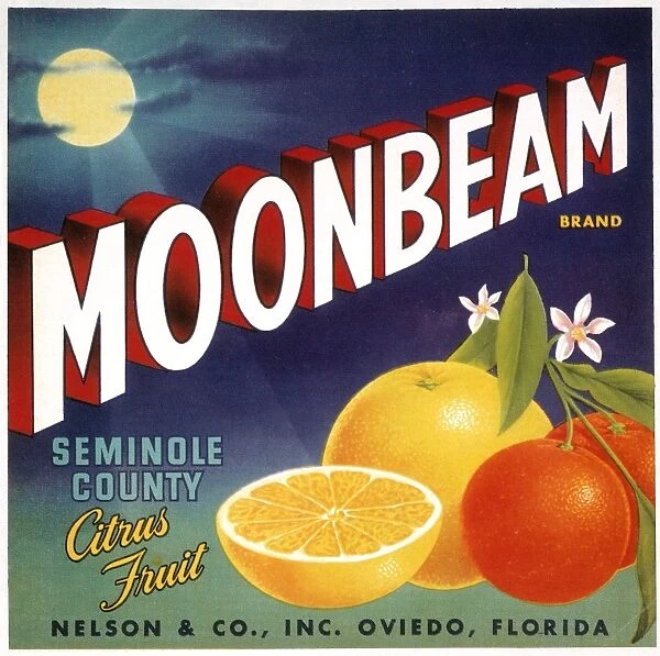 For Moonbeam brand citrus fruit from Florida, early 20th century