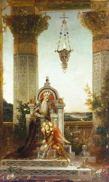 MOREAU: KING DAVID. King David Meditating. Oil on canvas by Gustave Moreau