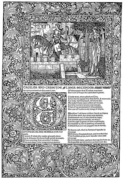 MORRIS: CHAUCER, 1896. The beginning of the second book of Troilus and Criseyde