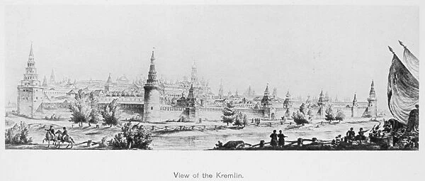 MOSCOW: KREMLIN, 1786. View of the Kremlin in Moscow, Russia. Mezzotint, 19th century