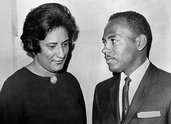 MOTLEY AND MEREDITH, 1962. Student James Meredith with attorney Constance Baker Motley at the U