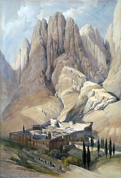 MOUNT SINAI: MONASTERY. Saint Catherines Monastery at Mount Sinai, Egypt