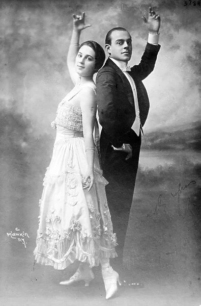MOUVET AND WALTON, c1917. American dancers Maurice Mouvet and Florence Walton. Mouvet