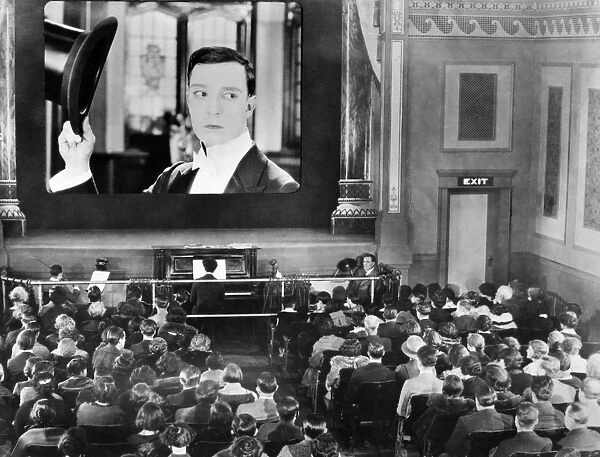 MOVIE THEATER, 1920s. Interior of an unidentified New York City motion picture theatre showing a film with Buster Keaton, 1920s