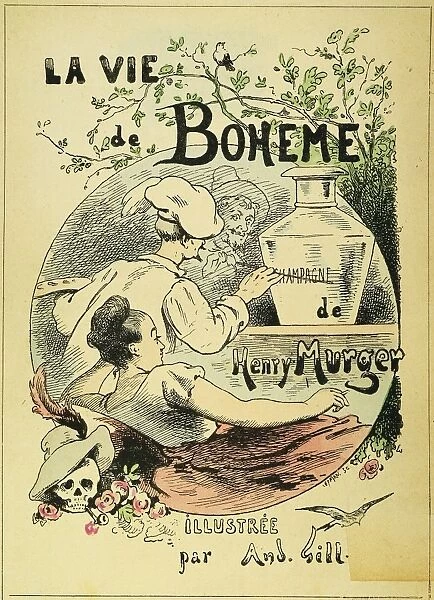 MURGER: VIE DE BOHEME. Illustrated title page by Andre Gill to a 19th century French