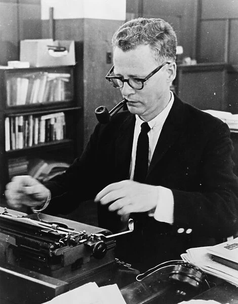 MURRAY KEMPTON (1917-1997). American journalist and writer. Photograph by Al Ravenna