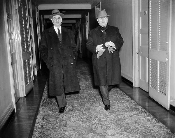 MURRAY AND LEWIS, 1937. American labor leaders Philip Murray (left) and John Llewellyn Lewis