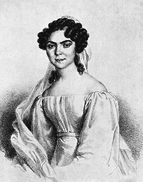 NANETTE SCHECHNER-WaGEN (1806-1860). German opera singer. Lithograph by Joseph Lanzedelly