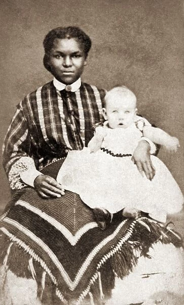 NANNY & CHILD, 1866. Photograph, 1866