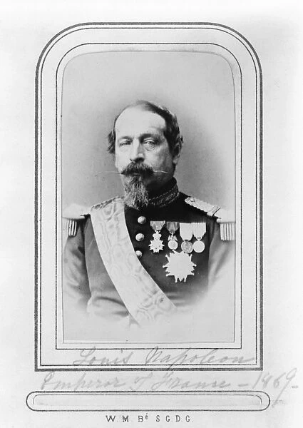 NAPOLEON III (1808-1873). Emperor of Frence, 1852-1871. Photograph, 1869