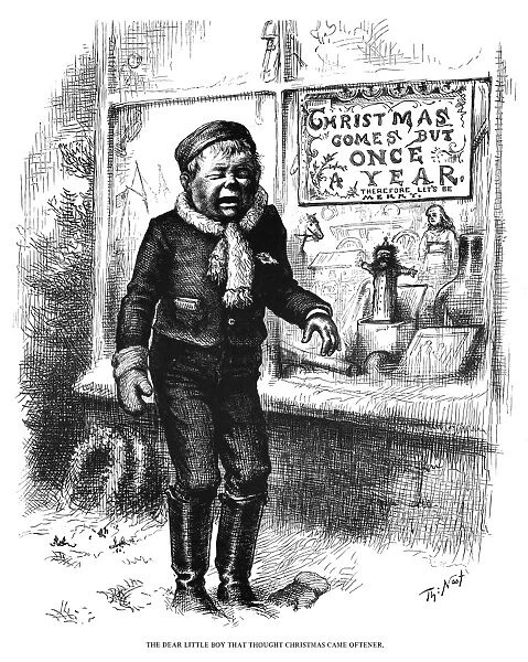 NAST: CHRISTMAS, 1881. The Dear Little Boy That Thought Christmas Came Oftener
