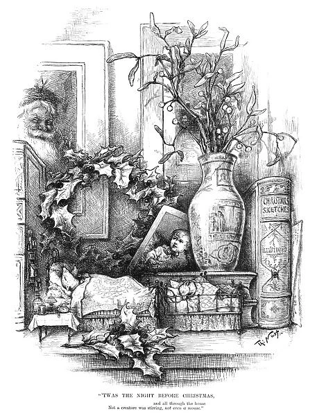 NAST: CHRISTMAS, 1886. Twas the night before Christmas, and all through the house