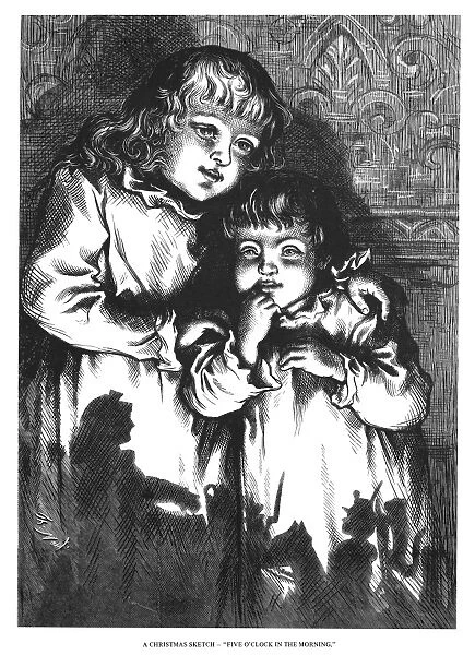 NAST: CHRISTMAS. A Christmas Sketch  /  Five O Clock in the Morning. Engraving by Thomas Nast