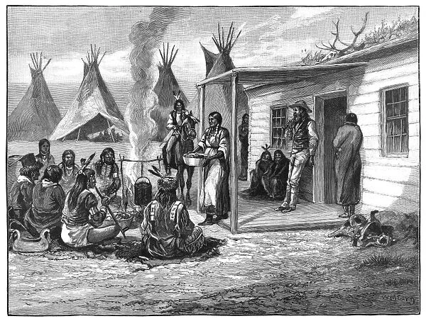 NATIVE AMERICAN FAMILY. A white man married to a Native American is visited by