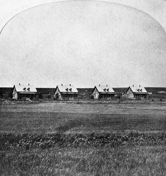 NEBRASKA: FORT OMAHA, 1870. Officers barracks at Fort Omaha, Nebraska. Photograph