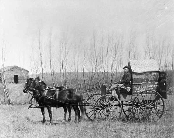 NEBRASKA: PHOTO WAGON. Solomon D. Butchers photography wagon, near the Middle