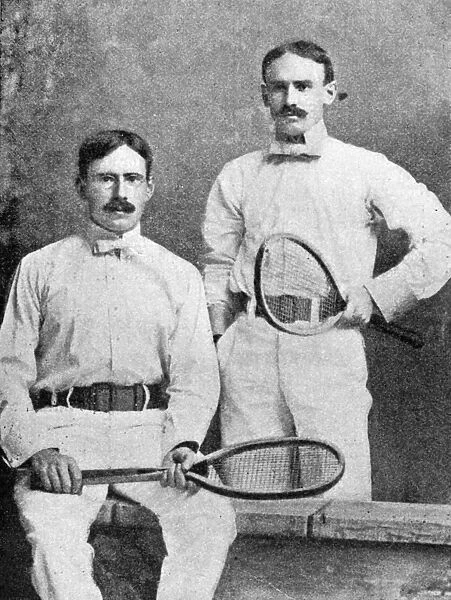 NEEL BROTHERS, 1896. American tennis players Carr and Sam Neel. Photograph, 1896