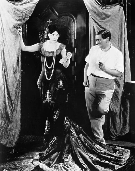 NEGRI AND LUBITSCH. Actress Pola Negri (1897-1987) and director Ernst Lubitsch (1892-1947) rehearsing for a scene of the silent movie Forbidden Paradise, 1924