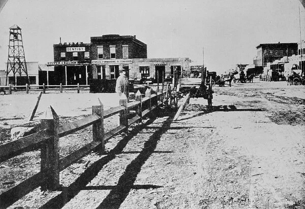 NEVADA: CARSON CITY, c1865. Second and Carson Streets in Carson City, Nevada. Photograph