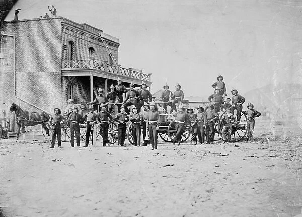 NEVADA: CARSON CITY, c1865. Showing the East facade of the Sweeney Building at