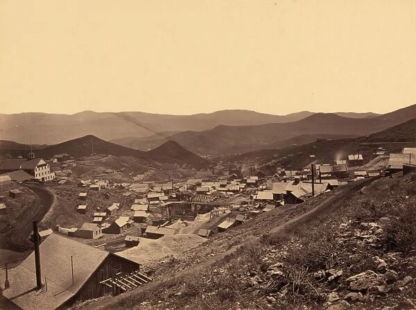 NEVADA: GOLD HILL, 1867. A view of Gold Hill, Nevada. Photograph by Timothy O Sullivan