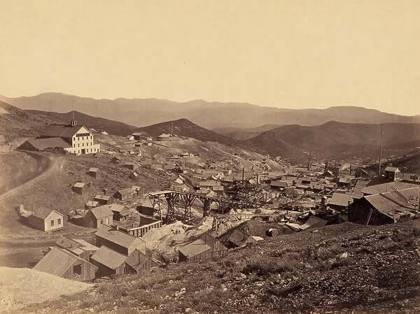 NEVADA: GOLD HILL, 1867. A view of Gold Hill, Nevada. Photograph by Timothy O Sullivan