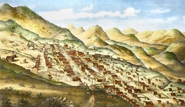 NEVADA: VIRGINIA CITY. Virginia City, Nevada, in 1861