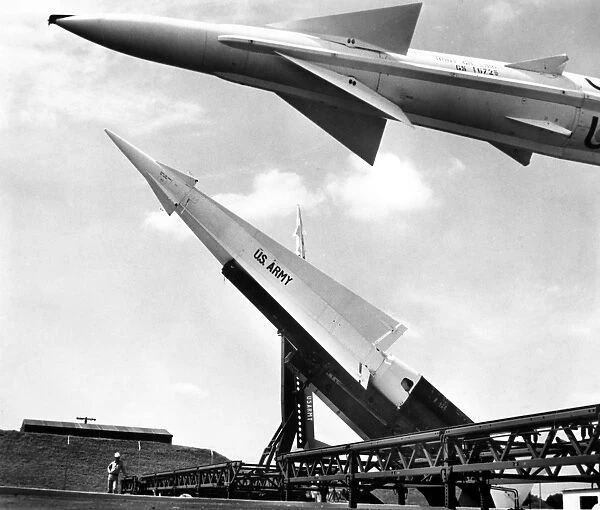 The new American Nike Hercules missile, capable of carrying a nuclear warhead, c1959