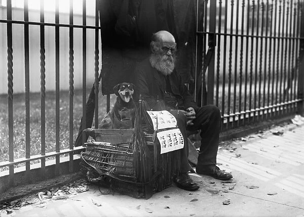 NEW JERSEY: BEGGAR, c1913. A man begging in Hoboken, New Jersey. Photograph, c1913