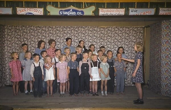 NEW MEXICO: CHOIR, 1940. School children singing in Pie Town, New Mexico