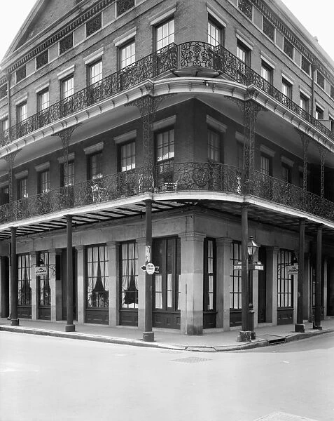 NEW ORLEANS: BUILDING. A view of the Upper Pontalba Building at the intersection of St