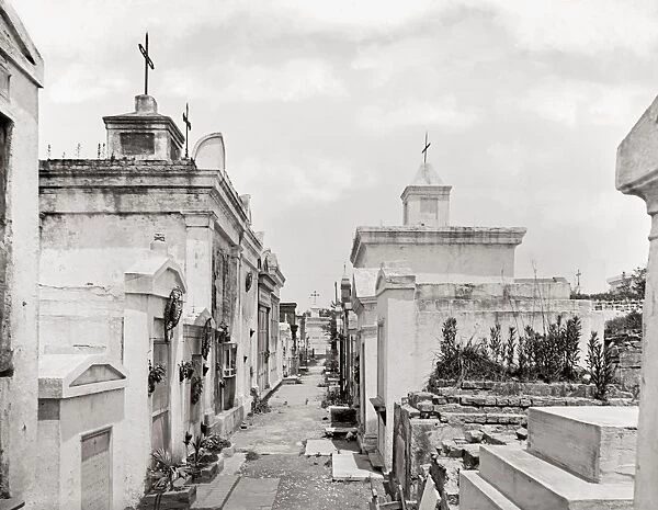 NEW ORLEANS: CEMETERY. Burial vaults in St. Louis Cemetery, New Orleans, Louisiana. Photographed c1901