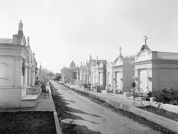 NEW ORLEANS: CEMETERY. A view of Metairie Cemetery in New Orleans, Louisiana