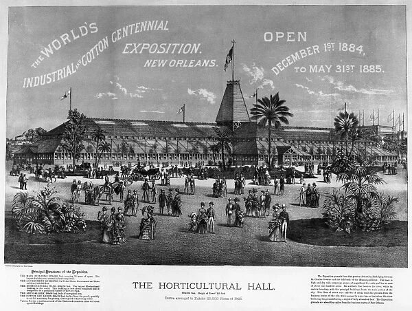 NEW ORLEANS FAIR, 1884. The Horticultural Hall at the Worlds Industrial and Cotton