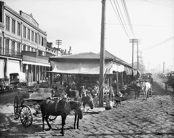 NEW ORLEANS: MARKET, c1906. Scene in the French Market in New Orleans, Louisiana