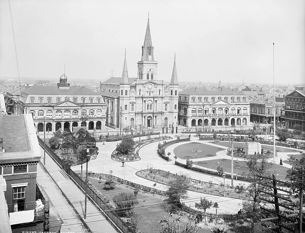NEW ORLEANS: SQUARE, c1905. A view of Jackson Square in New Orleans, Louisiana