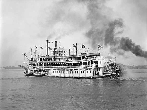 NEW ORLEANS: STEAMBOAT. A steamboat carrying tourists past New Orleans, Louisiana