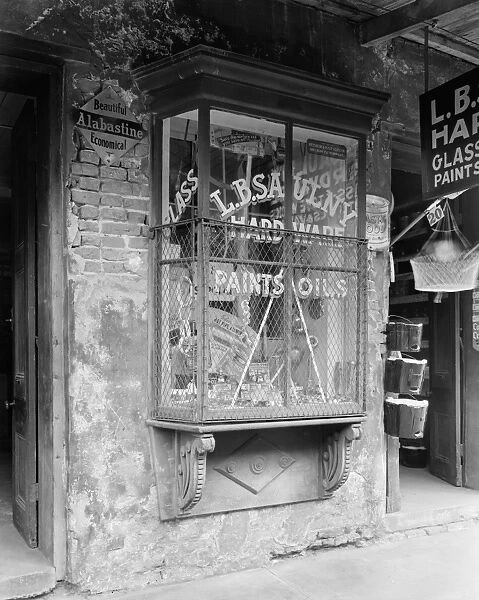 NEW ORLEANS: STOREFRONT. Exterior view of a hardware store at 906 Bourbon Street
