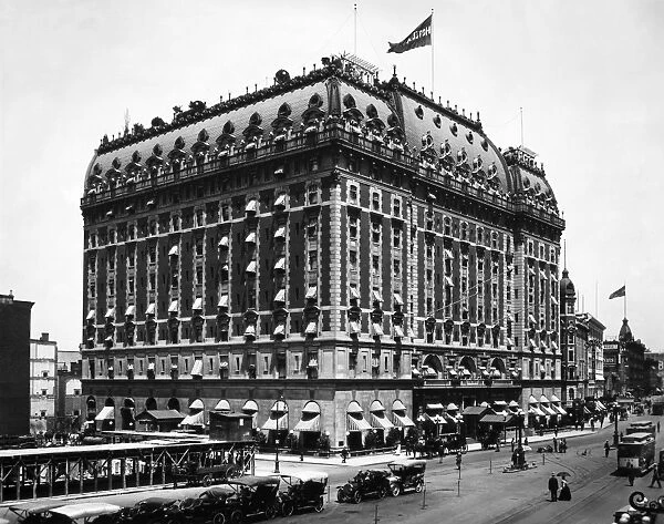NEW YORK: ASTOR HOTEL. The Astor Hotel, erected in 1904, on Broadway between 44th and 45th Streets in New York City. Photographed in 1908
