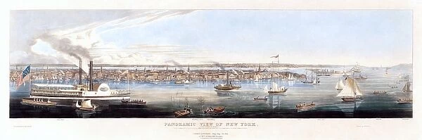 NEW YORK CITY, 1840. A Panoramic View of New York (Taken from the North River