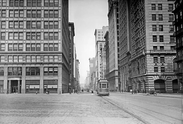 NEW YORK CITY, c1913. A view up 4th Avenue in New York City. Photograph, c1913