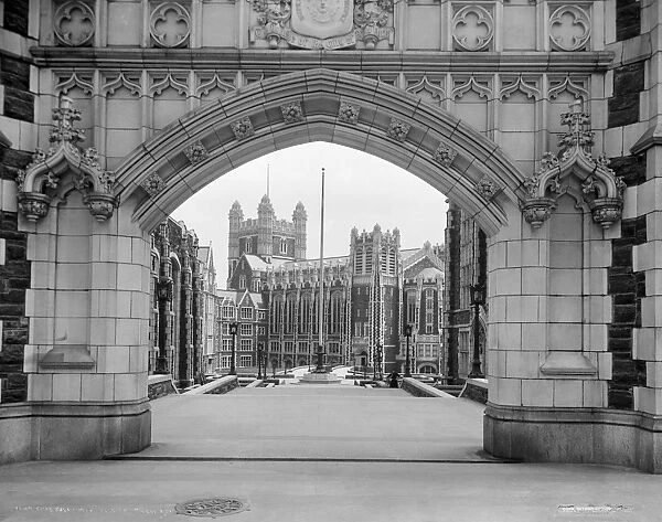 NEW YORK: CITY COLLEGE. Gate at the entrance of The College of the City of New York
