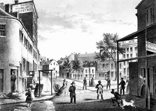 NEW YORK CITY: FIVE POINTS. Lithograph, 1860