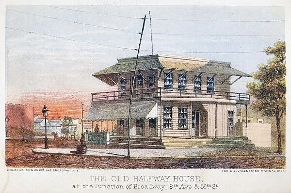 NEW YORK: HALFWAY HOUSE. The old halfway house at the junction of Broadway, Eighth Avenue