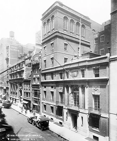 NEW YORK: HARVARD CLUB. The Harvard Club in New York City. Photograph, c1920