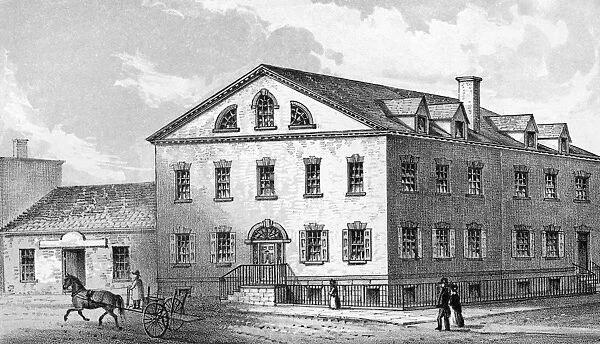 NEW YORK: HOUSE, 1840. The residence of Clarkson Crolius, American businessman