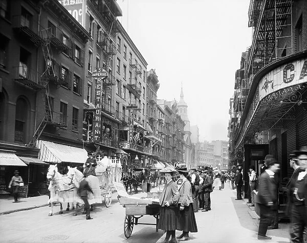 NEW YORK: MOTT STREET. Mott Street in New York City