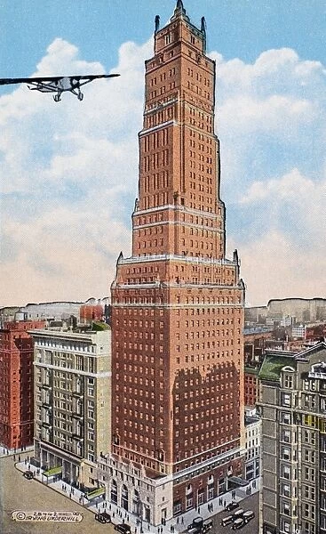 NEW YORK: RITZ TOWER. The luxury apartment hotel, built in 1925, on Park Avenue and 57th Street in Manhattan. American postcard, c1930