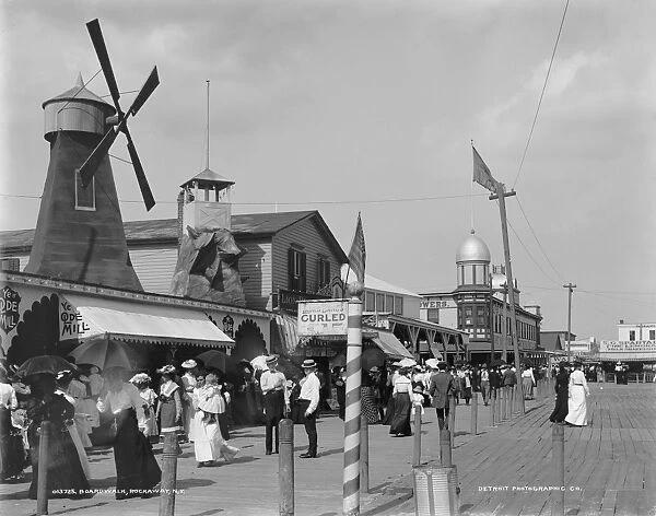 NEW YORK: ROCKAWAY, c1903. Boardwalk in Rockaway, New York. Photograph, c1903