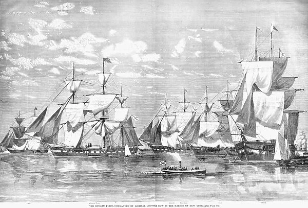 NEW YORK: RUSSIAN NAVY. The Russian fleet, commanded by Admiral Stephan Lisovsky
